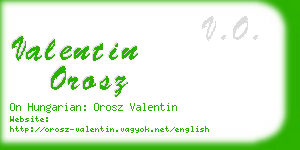 valentin orosz business card